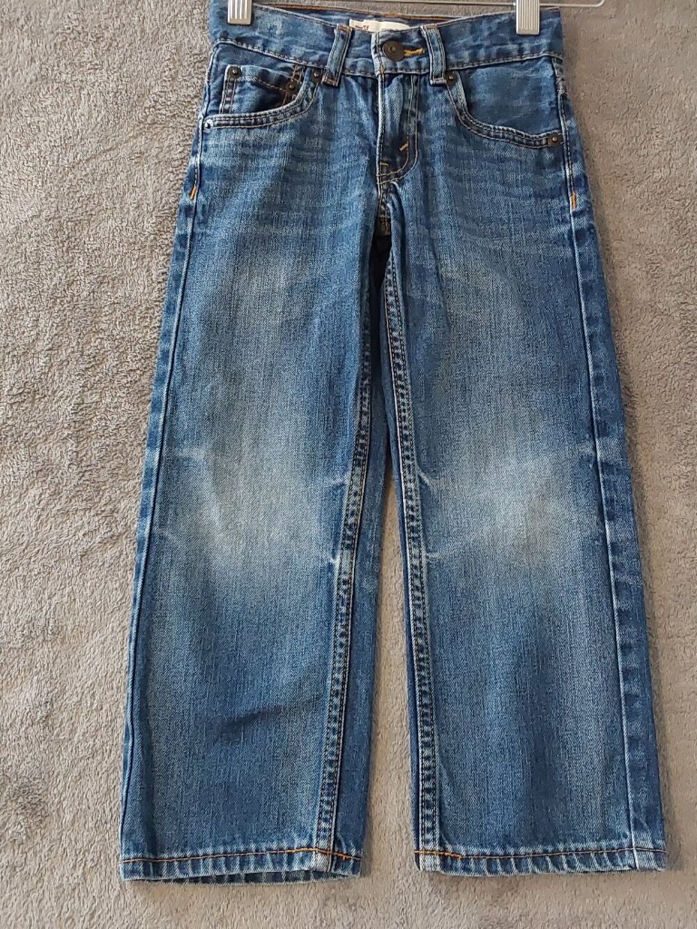 Levi's 505 Slim Boys Jeans Adjustable Waist Medium Wash Denim Size 5 Slim